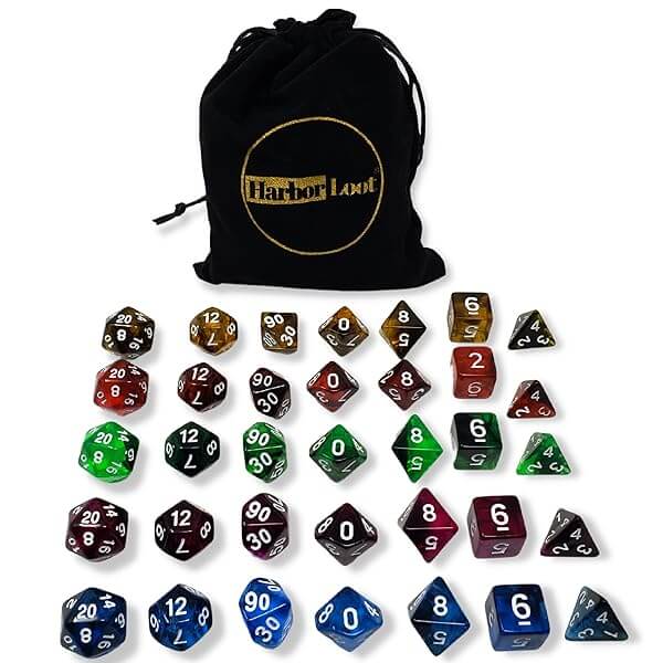 35-Piece-Dice-Collection-Includes-5-RPG-Dice-Sets-in-Red-Green-Yellow-Purple-and-Blue-7-pc-Polyhedral-Dice-Sets-Incl-B0BSP4DY9R