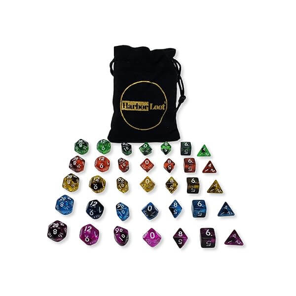 35-Piece-Tiny-Sized-Miniauture-Dice-Includes-5-RPG-Dice-Sets-in-Red-Green-Yellow-Purple-and-Blue-7-pc-Polyhedral-Dic-B0BSRDG7VC