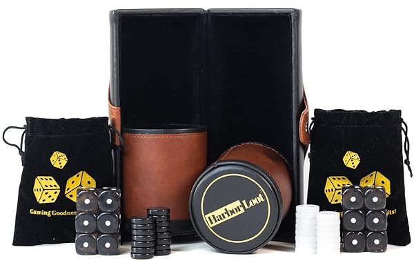 Harbor-Loot-PU-Leather-Double-Dice-Cup-Set-Portable-with-Carrying-Case-2-Dice-Cups-2-Dice-Bags-12-Large-Dice-and-B09MJNJP8X
